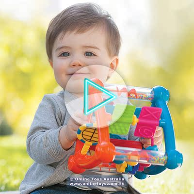 金宝贝 儿童早教认知活动益智响铃三角玩具架 绕珠 6-36个月