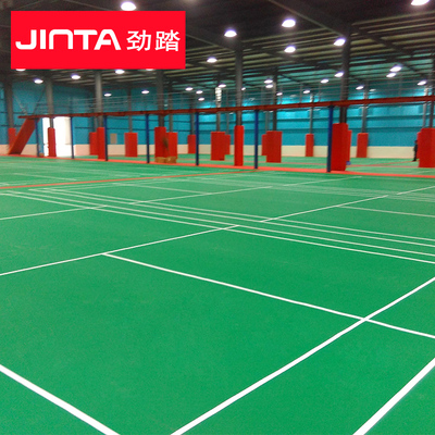 劲踏羽毛球乒乓球体育场馆塑胶地板垫 健身房耐磨pvc运动地板地胶