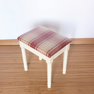 特价实木软包布艺方凳梳妆凳餐凳柔软的凳子白色坐凳木凳海绵凳子