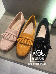 新加坡代购CHARLES&KEITH小ck女鞋CK1-70300368复古平底鞋波浪