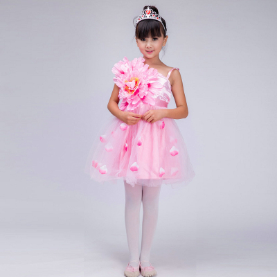 童装女童连衣裙主持人蕾丝演出裙子花童礼服韩版小女孩舞蹈公主裙