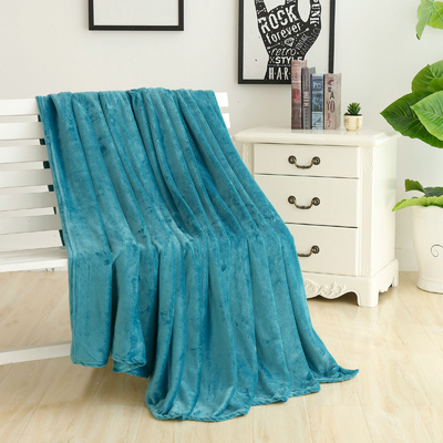 纯色法莱绒毛毯休闲毯子毛绒毯单双人1.5/1.8/2/2.3米正品保暖