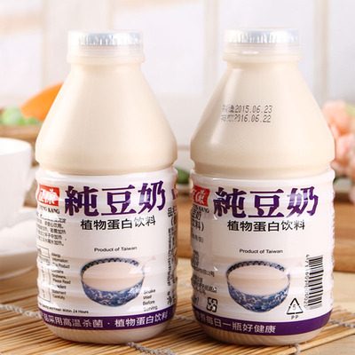 台湾正康原味纯豆奶进口饮料儿童成人饮品营养早餐豆浆330ml6瓶装