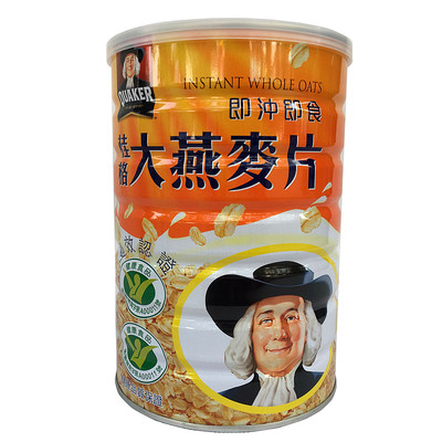 广东2罐包邮 台湾进口 桂格大燕麦片即冲即食700g