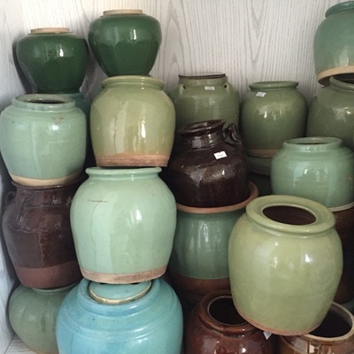 特价包邮 绿釉老陶罐 晚清 绿釉罐 花器摆件茶叶罐老物件古玩陶瓷