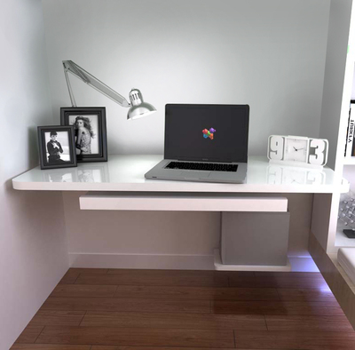 简约台式电脑桌家用壁挂折叠桌创意笔记本靠墙挂墙桌连壁桌书桌
