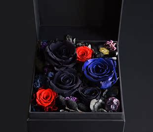 高级进口永生花红玫瑰礼盒情人节生日求婚礼物送爱人闺蜜顺丰包邮