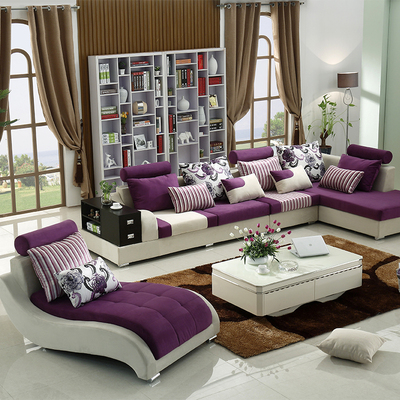 布艺沙发美式欧式沙发大中小户型简约客厅组合贵妃转角可拆洗三人