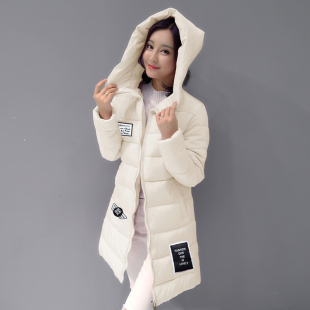 2016冬季新款反季韩版修身棉衣女中长款棉衣女加厚羽绒棉服女外套