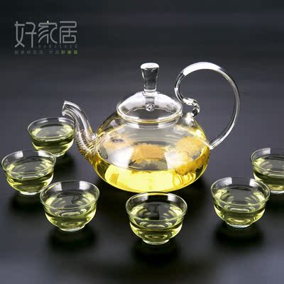 耐热玻璃茶壶套装花茶壶透明过滤泡茶器加厚耐高温功夫茶具四合一