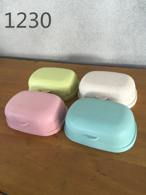 创意小麦可翻盖时尚沥水肥皂盒带盖浴室卫生间塑料香皂盒皂托皂架