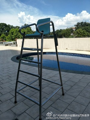 泳池救生椅304教练椅 救生员椅裁判椅 游泳馆不锈钢单人观望椅子
