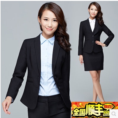 G2000秋韩版西装OL女装商务西服套装职业装修身三件套正装工作服