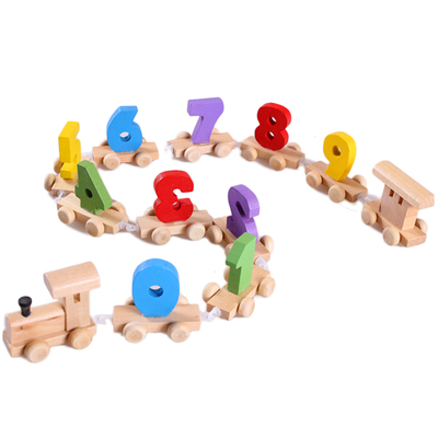 儿童早教益智拆装数字小火车组合男孩智力拼装积木玩具1-3-6周岁