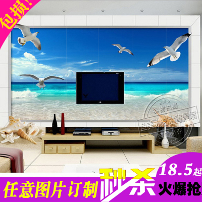 3d电视背景墙瓷砖海景 浴室瓷砖背景墙 客厅背景墙瓷砖 海滩