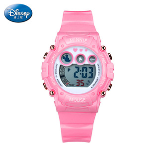迪士尼儿童手表男孩女孩小学生夜光防水运动表电子表可爱女童手表