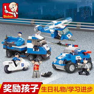 乐高积木军事拼装玩具益智10岁警察男孩玩具乐高玩具儿童小孩玩具