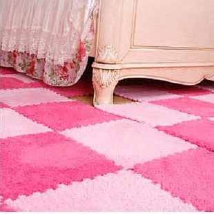 地毯客厅拼接毛绒现代简约地垫卧室床边方块满铺地板垫子儿童泡沫