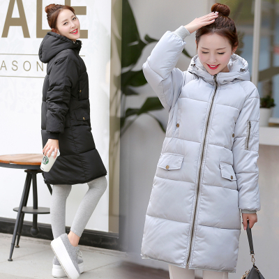 冬季新品韩版女中长羽绒棉服外套修身显瘦加厚大码学生棉衣棉袄潮