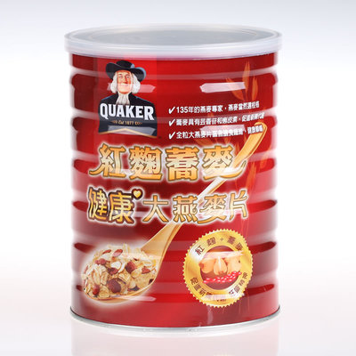 台湾桂格红曲荞麦健康大燕麦片即食700g  无糖 免煮麦片冲饮