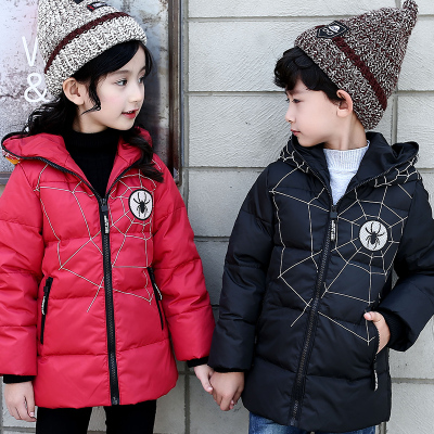 童装冬季新款儿童羽绒服中长款男童女童连帽2-7岁宝宝加厚外套