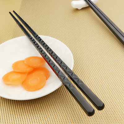 筷子家用台湾仙德曼进口精品酒店防滑筷子5双黑色高级礼品日式筷