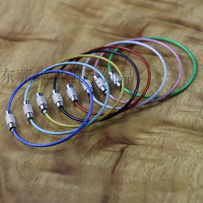 厂家现货彩色钢丝扣批发 创意多功能钢丝圈定做 多色钢丝环定制