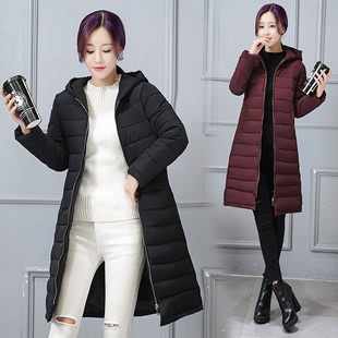 冬天新款中长款羽绒棉服女修身显瘦大码冬装加厚外套韩版学生棉衣