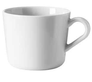 花儿美居 简洁风 陶瓷马克杯 纯色白色简约咖啡杯 红茶杯 可微波