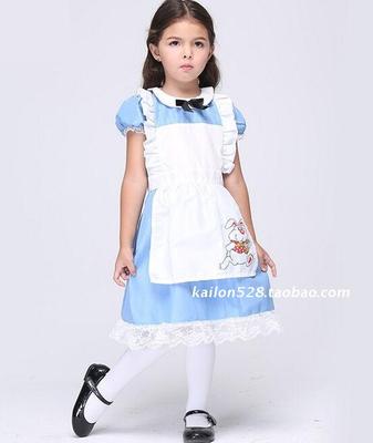 琪侠儿童表演服装cosplay服装女童爱丽丝梦游仙境儿童女佣女仆装