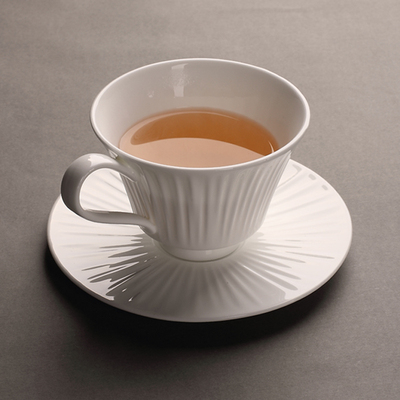 纯白欧式骨瓷蕾丝咖啡杯碟套装 英式下午茶杯陶瓷咖啡器具花茶杯