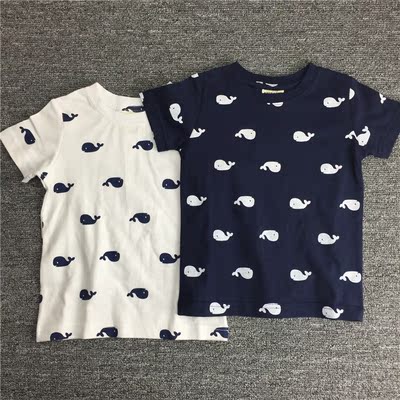 童装2015夏装新款 韩版儿童纯棉鲸鱼短袖T恤 宝宝短袖 男童T恤 潮