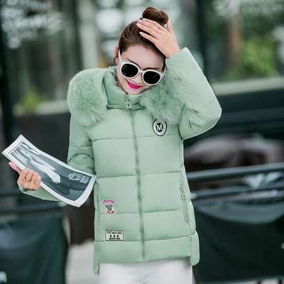 2016新款冬装韩版大毛领羽绒棉服女短款修身大码加厚女装棉衣外套
