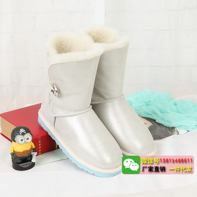 2016新款澳洲羊皮毛一体5803中筒雪地靴防滑保暖女靴子平跟女鞋