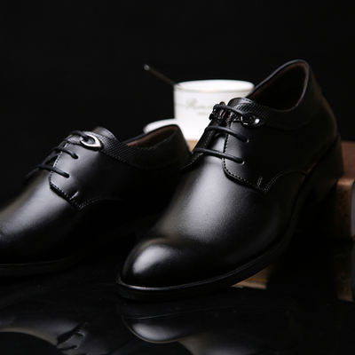 2016新款纹绅士商务男正装皮鞋超纤皮单鞋尖头纯色男鞋男士单鞋