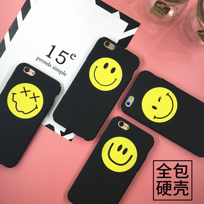 韩国GD笑脸权志龙iPhone6s全包手机壳5s苹果7 plus磨砂防摔男女款