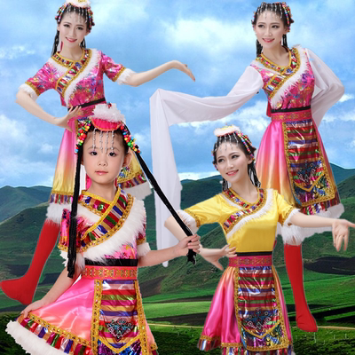 新款蒙古舞蹈服演出服女装少数民族表演服装藏族舞蹈演出服装