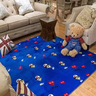 欧美铺满地毯绒垫 客厅卧室床边毯茶几简约地垫宝宝儿童房爬爬垫