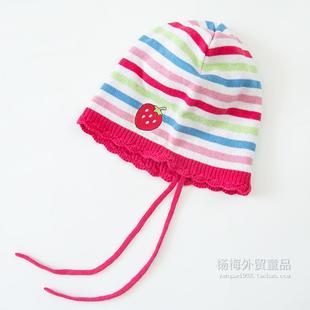 婴儿帽子0-3-6-12个月春秋季男女宝宝帽子保暖纯棉秋冬女宝帽子