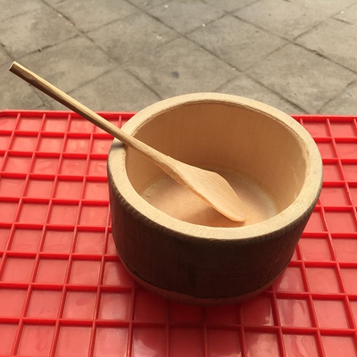 天然竹筒竹碗 儿童宝宝专用 无漆竹饭碗 汤碗 健康耐摔 带竹勺子