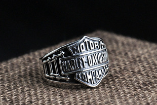 游戏纪念s925纯银戒指活口哈雷男士戒指开口指环饰品