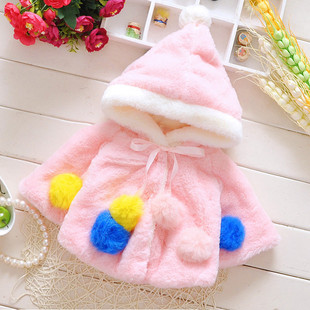 2016秋冬季新款 韩版儿童女童蝙蝠衫披肩毛毛衣宝宝外套上衣斗篷