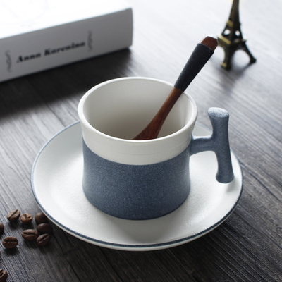 器月坊陶瓷杯子日式咖啡杯碟套装个性创意马克杯情侣杯礼物定制