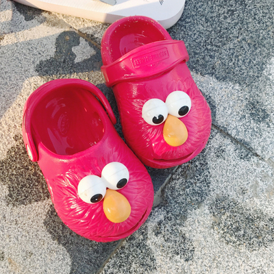 美国洞洞鞋婴幼儿童小童男女童宝宝芝麻街沙滩鞋凉拖鞋防滑童鞋夏