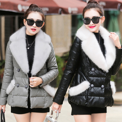 韩版棉服女短款加厚冬装2016新款小棉袄保暖大毛领棉衣女士外套潮