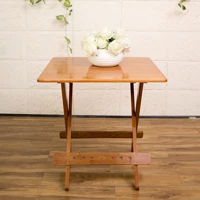 楠竹折叠桌餐桌简易桌家用四方桌户外便携实木小桌子学习桌吃饭桌