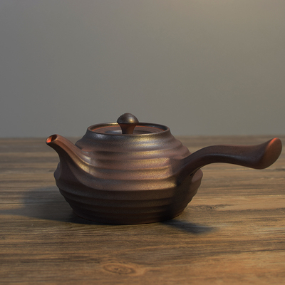 台湾侧把煮茶壶手工砂铫电陶炉炭炉专用功夫养生粗陶烧水陶壶陶瓷