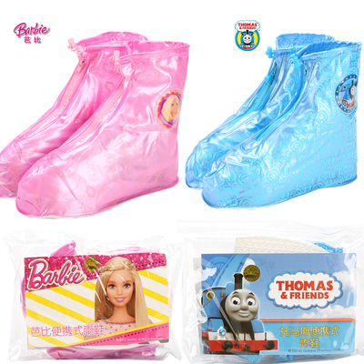 包邮 托马斯儿童雨鞋套便携防水套鞋芭比鞋套大童加厚防水鞋套
