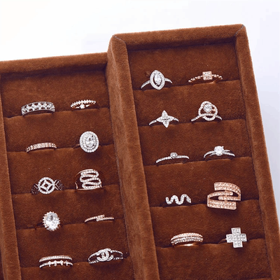 韩国新款铜镀真金点钻流行小巧戒指时尚潮流指环饰品601-820