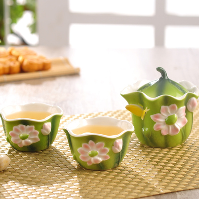 手工创意珐琅瓷红茶陶瓷功夫茶具旅行套装茶壶茶杯手绘创意户外